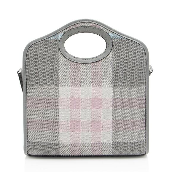 Burberry Calfskin Check Mini Pocket Tote - Picture 3 of 11